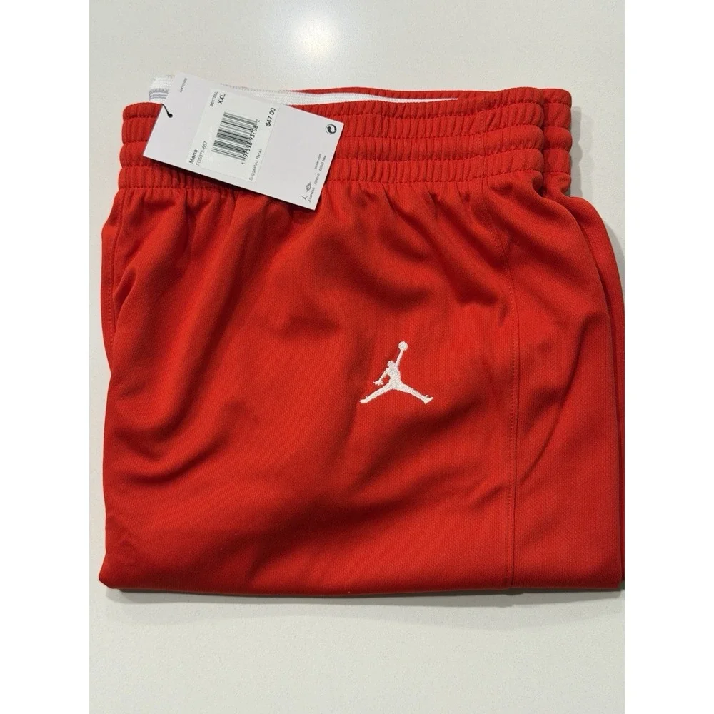 Jordan Stock Overtime Basketball Game Shorts Red White FQ5375-657 Mens XXL